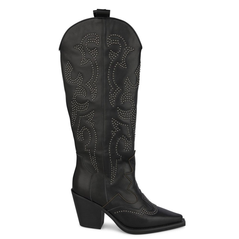 Bottes à Talons Alma En Pena Cowboy Boots With Heel Noir Femme | NQU-07205307